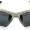 Carsbyvictor Sunglasses Wraparound  MX2″ Bifocal Sunglasses with Wrap-Around Sports Design and Mirror Lenses (Silver w/Smoke Lens +2.50)
