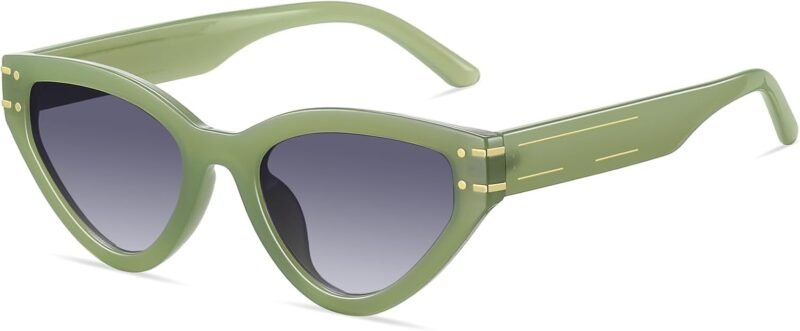 Carsbyvictor Sunglasses Cat Eye Sunglasses for Women Trendy Classic UV400 Protection Triangle Frame Cateye Sun Glasses