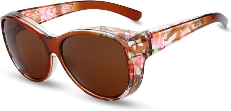 51dFRZuXdsS._AC_SL1500 Carsbyvictor Sunglasses Wraparound The Fresh High Definition Polarized Wrap Around Shield Sunglasses for Glasses – Leather Eyeglasses Case