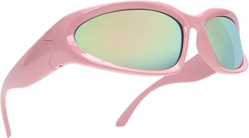 Carsbyvictor Sunglasses Oval Fashion Sunglasses for Men Women Trendy Swift Oval Dark Futuristic Sunglasses Shades Glasses Eyeglasses