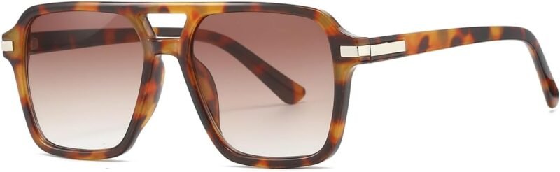 Carsbyvictor Sunglasses Square  Square Aviator Sunglasses for Women Men Vintage Retro Classic Aviator Shades Sun Glasses UV400 Protection