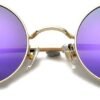 Carsbyvictor Sunglasses Round Circle Lennon Glasses Retro Round Polarized Sunglasses Hippie Style Small Circle Sun Glasses