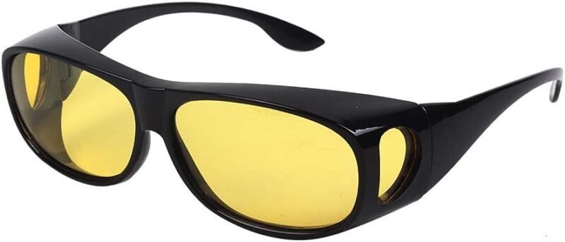 Carsbyvictor Sunglasses Wraparound Night Day Driving Wrap Around Prescription Glasses Anti Glare Sunglasses with Polarized Lens for Man and Women