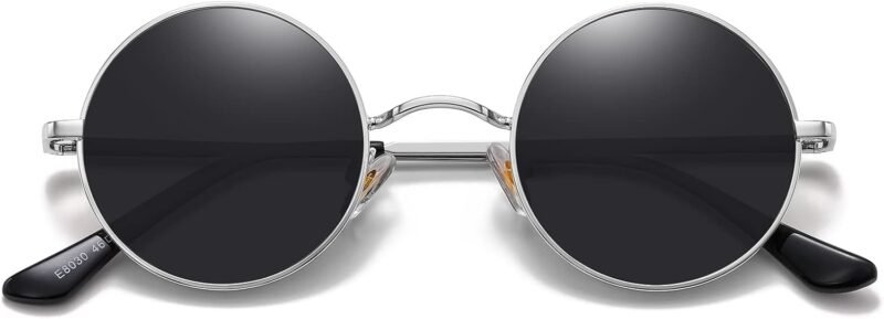 Carsbyvictor Sunglasses Round  Small Round Sunglasses Polarized for Men Women Retro Vintage Circle Hippie Sun Glasses UV400