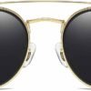 Carsbyvictor Sunglasses Round  Small Polarized Round Sunglasses for Women Vintage Double Bridge Frame