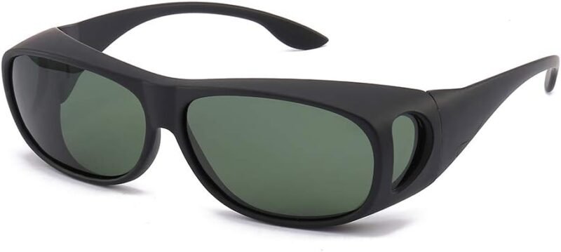 Carsbyvictor Sunglasses Wraparound Night Day Driving Wrap Around Prescription Glasses Anti Glare Sunglasses with Polarized Lens for Man and Women