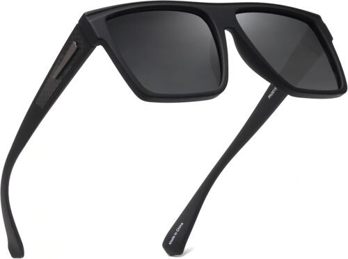 Carsbyvictor Sunglasses Square  Polarized Sunglasses Men Women Flat Top Square UV400 Glasses for Driving Fishing Hiking Golfing