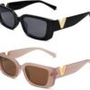 Carsbyvictor Sunglasses Square  Rectangle Sunglasses for Women 90s Retro Trendy Y2K Classical Vintage Square Shades AR82037