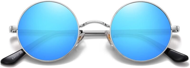 Carsbyvictor Sunglasses Round  Small Round Sunglasses Polarized for Men Women Retro Vintage Circle Hippie Sun Glasses UV400