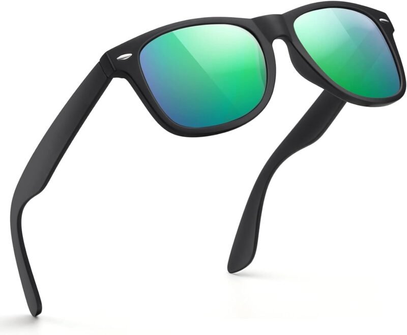 Carsbyvictor Sunglasses WayfarerMen Polarized Sunglasses Wayfarerfor Mens and Womens,Black Retro Sun Glasses Driving Fishing UV Protection