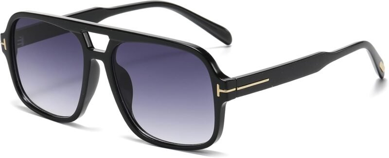 Carsbyvictor Sunglasses Square Retro Sunglasses for Women Men Trendy Classic 70s Square Aviator Sun Glasses Vintage Shades