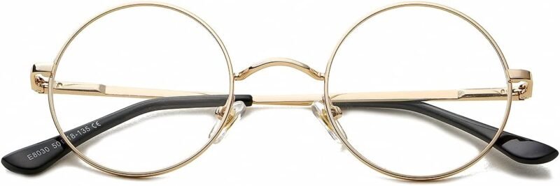 Carsbyvictor Sunglasses Round Circle Lennon Glasses Retro Round Polarized Sunglasses Hippie Style Small Circle Sun Glasses