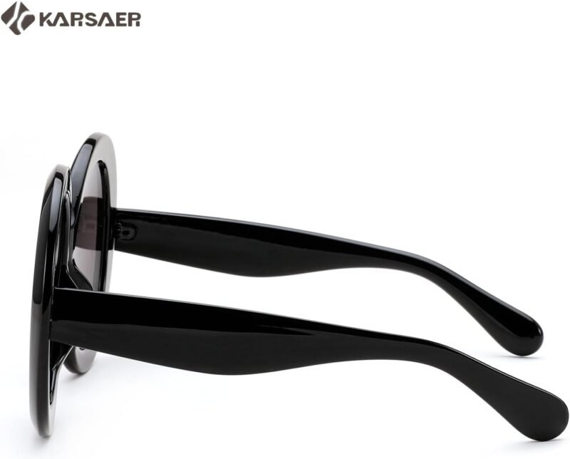 Carsbyvictor Sunglasses Round Retro Oversized Round Sunglasses Women & Men, 70s 80s Fashion Trendy Big Shades K7155