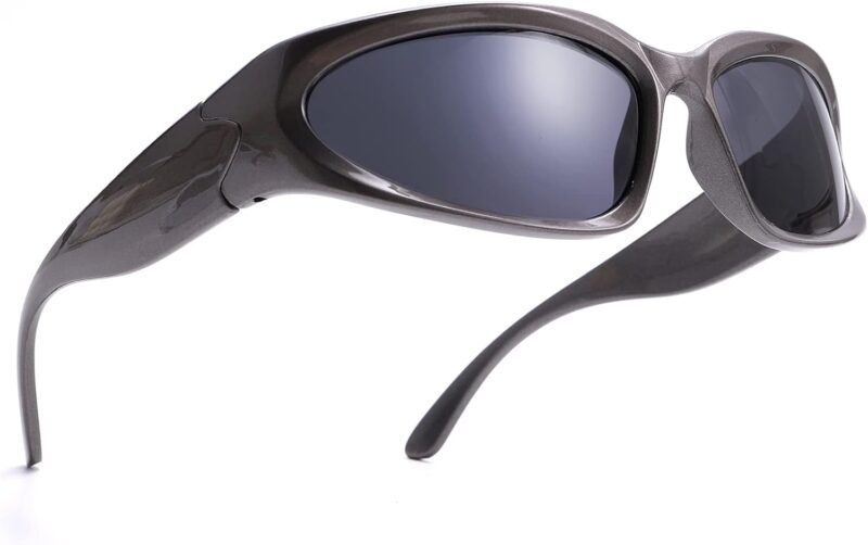 Carsbyvictor Sunglasses Oval Fashion Sunglasses for Men Women Trendy Swift Oval Dark Futuristic Sunglasses Shades Glasses Eyeglasses