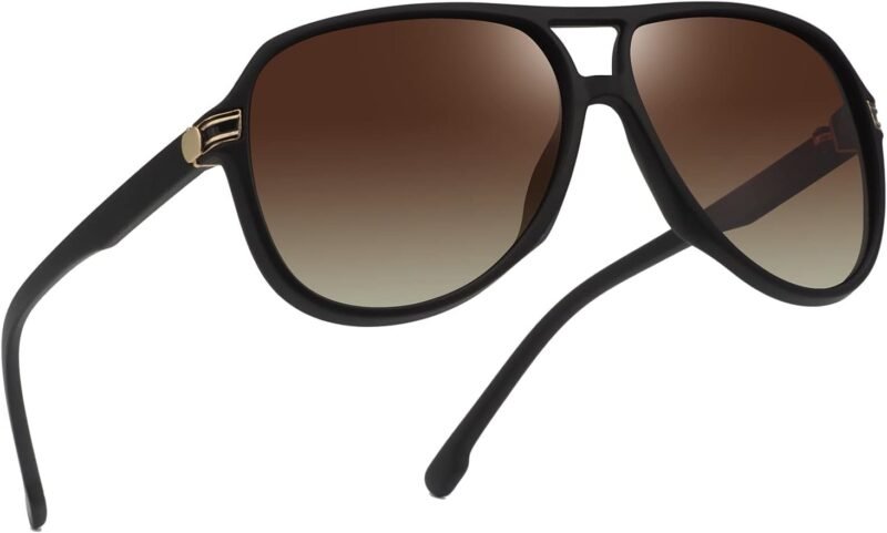 Carsbyvictor Sunglasses Polarized  Sunglasses for Men Women,Double Bridge Square Sport Sun Glasses Pilot Shades UV Protection