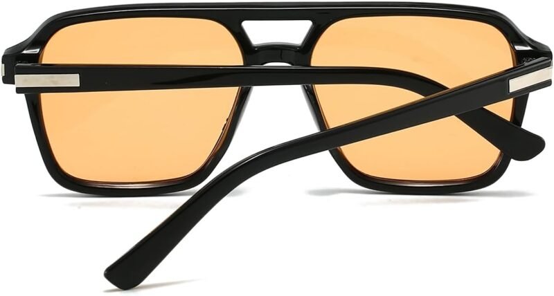 Carsbyvictor Sunglasses Square  Square Aviator Sunglasses for Women Men Vintage Retro Classic Aviator Shades Sun Glasses UV400 Protection