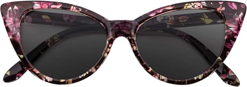 Carsbyvictor Sunglasses Cat Eye  Sunglasses for Women Classic Vintage High Pointed Winged  Design