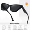 61-7Hq8ShaL._AC_SL1500 Carsbyvictor Sunglasses Cat EyeTrendy Cat Eye Sunglasses for Women Classic Stylish 90s Vintage Cute Shades Designer Sunnies UV400 Lens FZN801