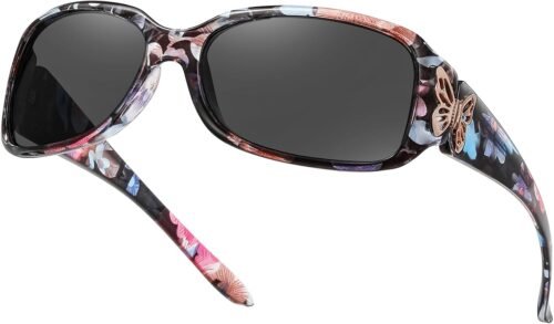 Carsbyvictor Sunglasses Wraparound Women’s Polarized Sunglasses – Fashionable Wraparound Butterfly Design with UV400 Protection