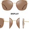 Carsbyvictor Sunglasses Cat Eye Polarized Sunglasses for Women Ladies Brand Trending Sun glasses UV400