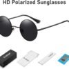 Carsbyvictor Sunglasses Round  Small Round Sunglasses Polarized for Men Women Retro Vintage Circle Hippie Sun Glasses UV400