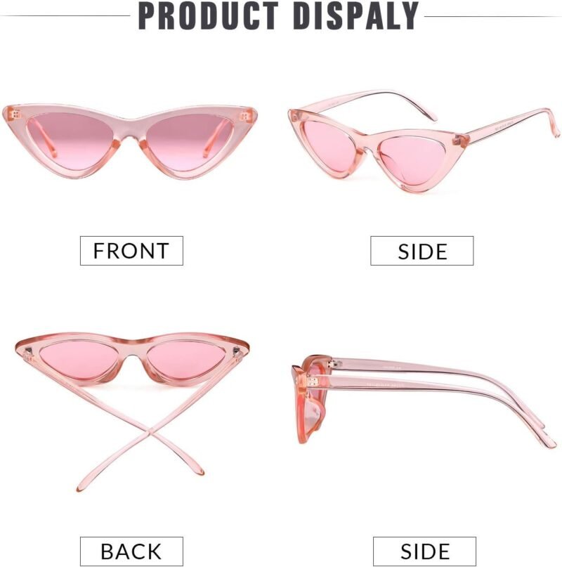 Carsbyvictor Sunglasses Cat EyeVintage Cat Eye Sunglasses for Women  Clout Goggles Glasses Trendy Narrow Plastic Frame