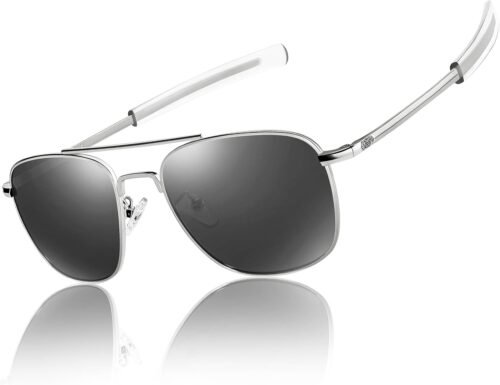 Carsbyvictor Sunglasses Sunglasses Lightweight TR90 Unbreakable Polarized Driving Metal Frame Pilot Sun Glasses with UV Protection