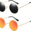 Carsbyvictor Sunglasses Round Trendy Small Round Polarized Sunglasses for Men Women Circle Hippie Style Sun Glasses