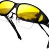 Carsbyvictor Sunglasses Wraparound Fit Over Glasses for Men Women, Polarized, UV400 Protection, Wrap Around Sunglasses