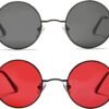 Carsbyvictor Sunglasses Round Circle Lennon Glasses Retro Round Polarized Sunglasses Hippie Style Small Circle Sun Glasses