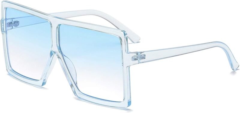 Carsbyvictor Sunglasses Square Square Oversized Sunglasses for Women Men Flat Top Fashion Shades