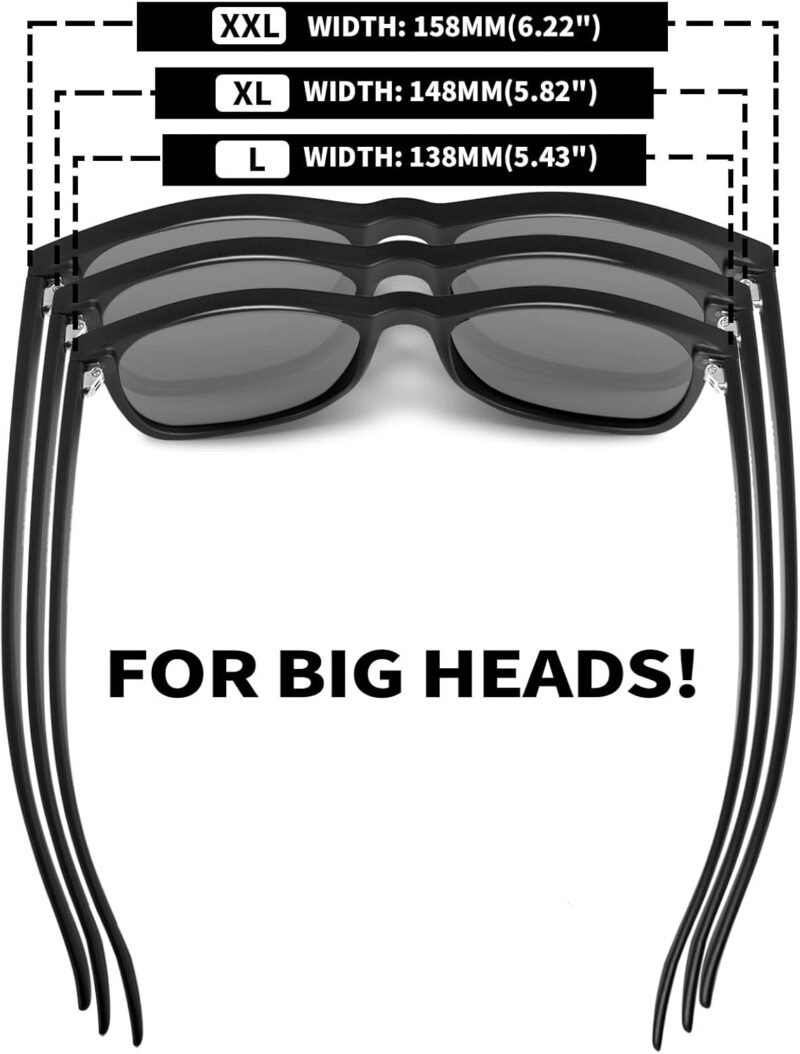 Carsbyvictor Sunglasses Polarized Sunglasses Wayfarerfor Men and Women,UV Protection Rectangular Sun Glasses 8806