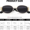 Carsbyvictor Sunglasses Oval Sunglasses for Women Men Trendy Shades Sun Glasses Plastic Frame UV400 Protection