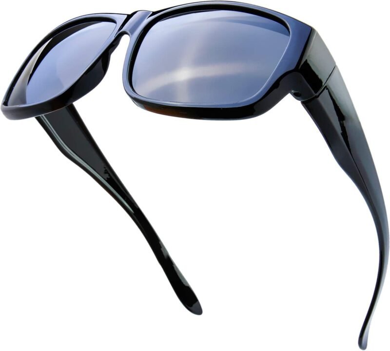 61AAa19d4gL._AC_SL1499 Carsbyvictor Sunglasses Wraparound The Fresh High Definition Polarized Wrap Around Shield Sunglasses for Glasses – Leather Eyeglasses Case