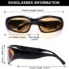 Carsbyvictor Sunglasses Oval Fashion Sunglasses for Men Women Trendy Swift Oval Dark Futuristic Sunglasses Shades Glasses Eyeglasses