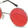 Carsbyvictor Sunglasses Round Circular Party Sunglasses Round Hippie Retro Shades with Colored Lenses