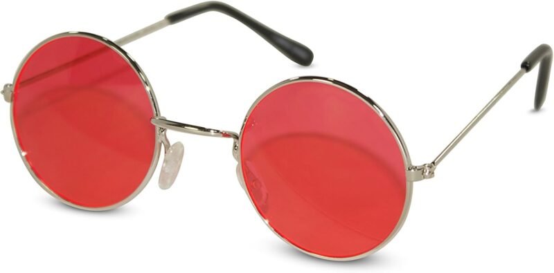 Carsbyvictor Sunglasses Round Circular Party Sunglasses Round Hippie Retro Shades with Colored Lenses