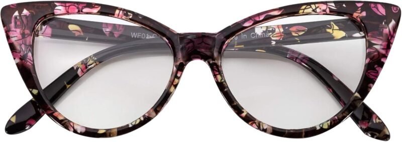 Carsbyvictor Sunglasses Cat Eye  Sunglasses for Women Classic Vintage High Pointed Winged  Design