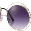 Carsbyvictor Sunglasses Round Pro Women’s Double Circle Metal Wire Frame Oversized Round Sunglasses
