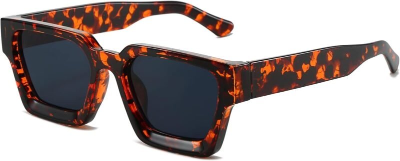 61GgpP9BooL._AC_SL1500 Carsbyvictor Sunglasses Square Sunglasses for Women Men Square Thick Frame Sun Glasses Simple Designer Style Shades