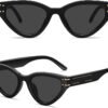 Carsbyvictor Sunglasses Cat Eye Sunglasses for Women Trendy Classic UV400 Protection Triangle Frame Cateye Sun Glasses
