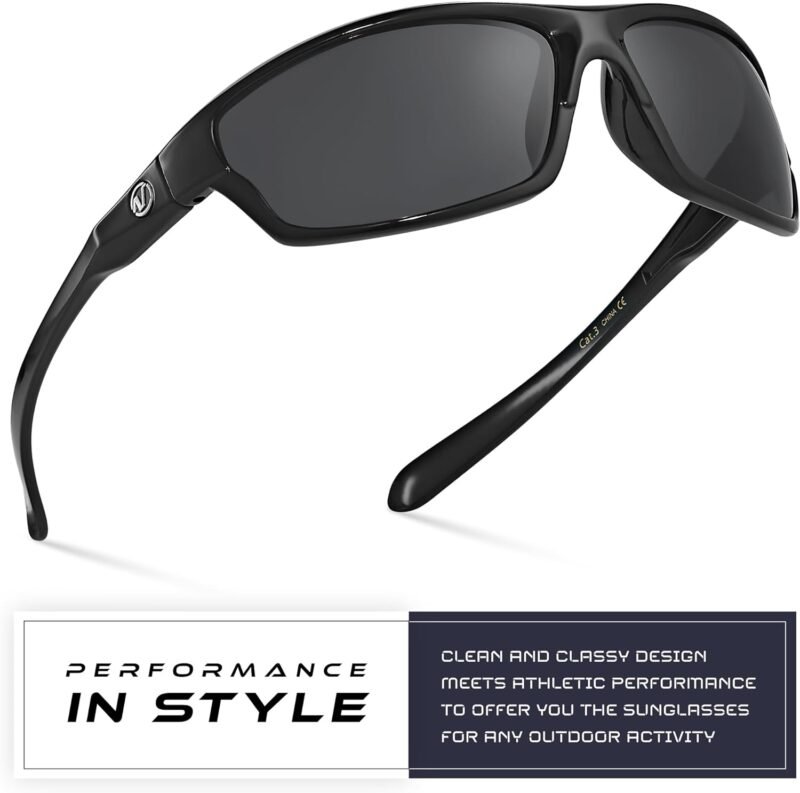 Carsbyvictor Sunglasses Wraparound Polarized Wrap Around Sport Sunglasses for Men Women UV400 Protection Sun Glasses