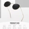 Carsbyvictor Sunglasses Round Polarized Sunglasses for Women Men Classic Retro Metal Frame Sun Glasses UV Protection