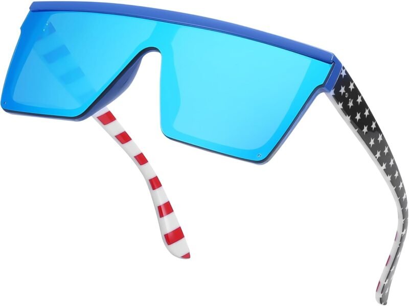 61Ipbq1OTVL._AC_SL1500 Carsbyvictor Sunglasses Square Oversized Sunglasses Mens Womens Flat Top Square Trendy Visor Shades UV400 B2470