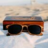 Carsbyvictor Sunglasses Wood Vintage One Bridge Pilot Polarized Black Sunglasses | FREE Display Box | 100% UVA/UVB Ray Protection