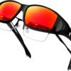 Carsbyvictor Sunglasses Wraparound Fit Over Glasses for Men Women, Polarized, UV400 Protection, Wrap Around Sunglasses