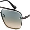 Carsbyvictor Sunglasses Sunglasses, Fashion Square Pilot Sunglasses, Vintage Metal Gradient Glasses for Men and Women, B4104