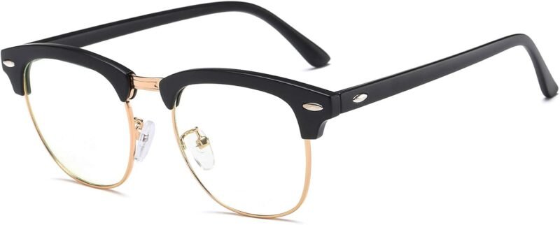 Carsbyvictor Sunglasses Browline Polarized Browline Sunglasses Classic Semi-Rimless Frame Retro Brand Sunglasses for Men and Women UV 400