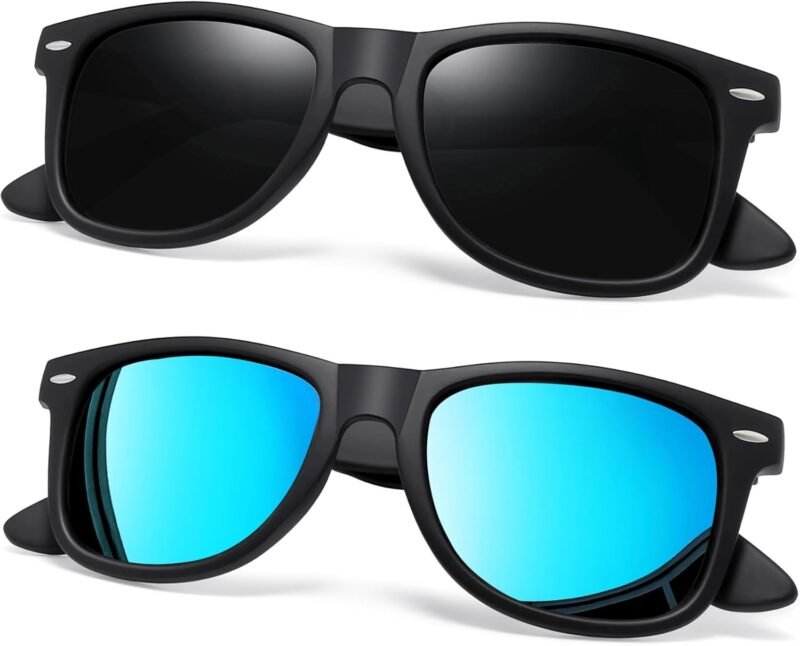 Carsbyvictor Sunglasses Browline Square Sunglasses Polarized UV Protection Trendy Designer Sun Glasses Men Women