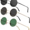 Carsbyvictor Sunglasses Round Vintage Small Round Polarized Hippie Sunglasses for Men Women Circle Sun Glasses NP1002